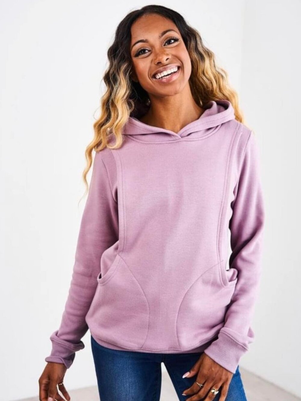 Latched Mama Heavy Nursing Hoodie - Lavender